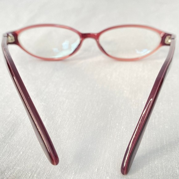 Valentino Eyeglasses Made In Italy 135 V5129 K7B Maroon Brown Gold Accents - Picture 5 of 9